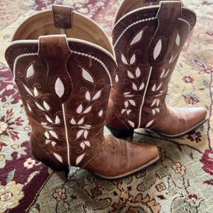 New Ariat ATS Sonora Brown Leather Western Cowboy Boots Women's 7B